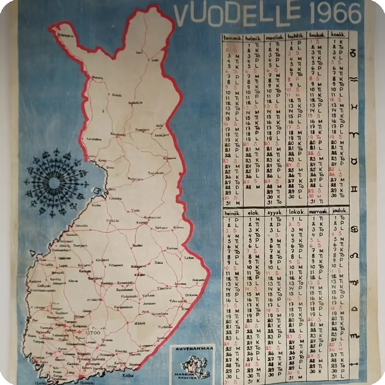 Kalenteripyyhe 1966